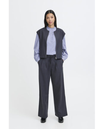 B.young Dame Bukser Byxdayo - Dark Grey Stripes