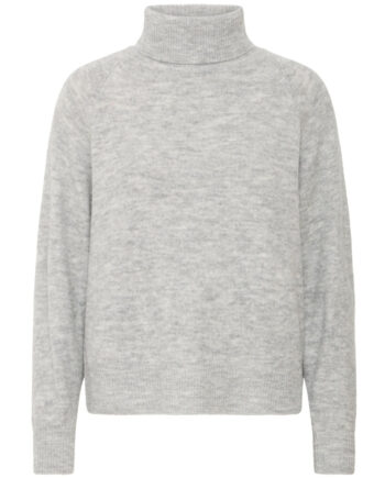 B.young Dame Striktrøje Bymonna - Mid Grey Melange