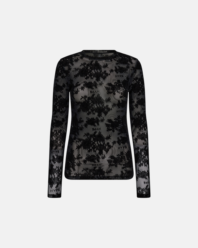 Bluse "blonde" | Polyamid | Sort
