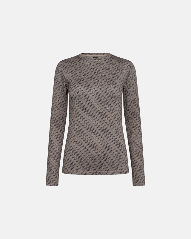 Bluse "logo" | Polyester | Beige