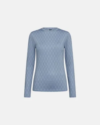 Bluse "logo" | Polyester | Blå