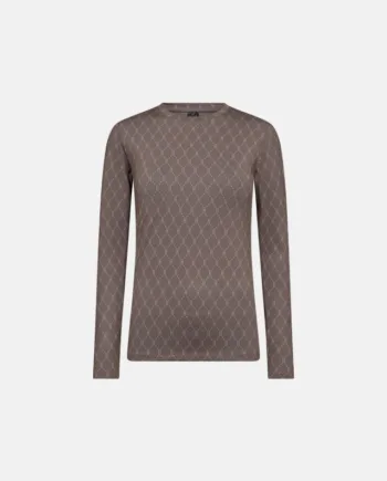 Bluse "logo" | Polyester | Brun