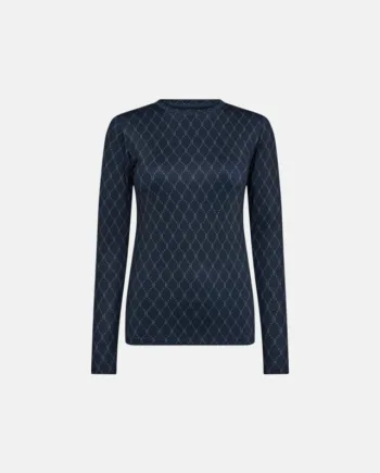 Bluse "logo" | Polyester | Navy