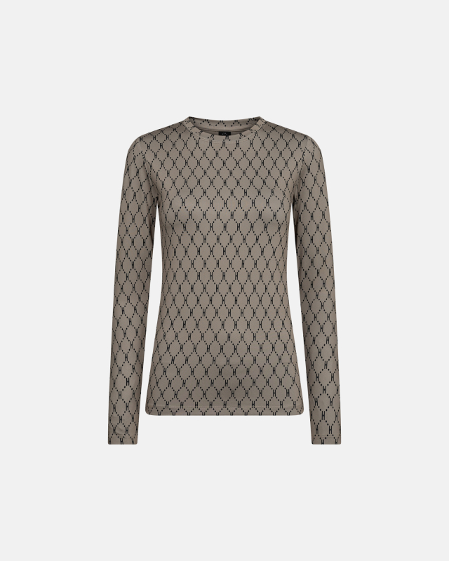 Bluse "logo" | Polyester | Sand
