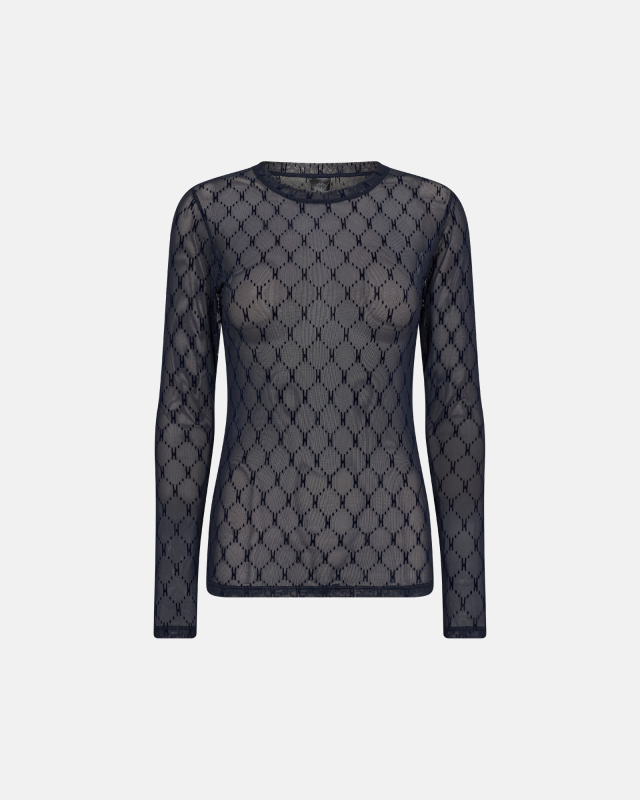 Bluse "mesh" | Polyamid | Navy