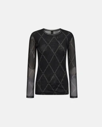 Bluse "mesh" | Polyester | Sort