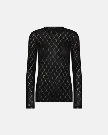 Bluse "mesh" | Sort M. Guld