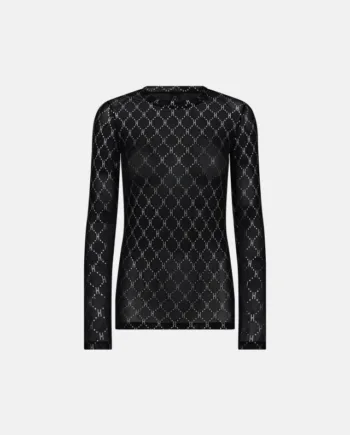 Bluse "mesh" | Sort M. Sølv