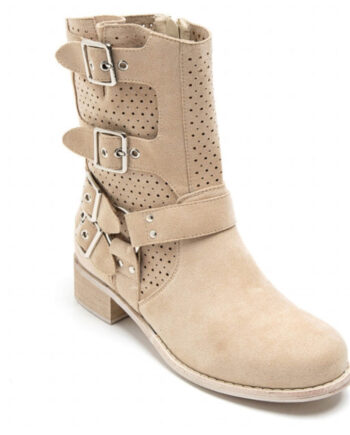 Celine Dame Bikerstøvler 9635a - Beige