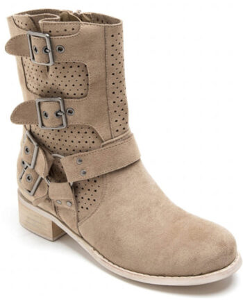 Celine Dame Bikerstøvler 9635a - Khaki
