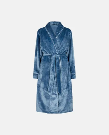 Lang Badekåbe | 100% Polyester | Blå