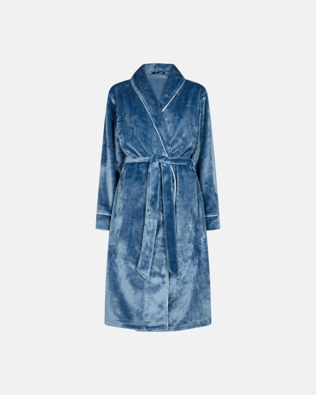 Lang Badekåbe | 100% Polyester | Blå