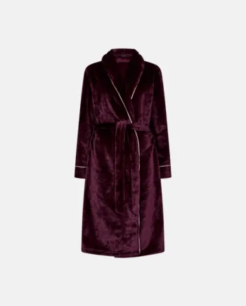 Lang Badekåbe | 100% Polyester | Rød