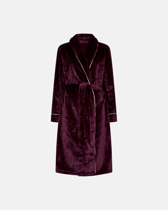Lang Badekåbe | 100% Polyester | Rød