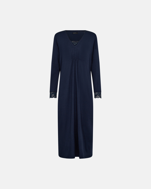 Lang Natkjole | Bambusviskose | Navy