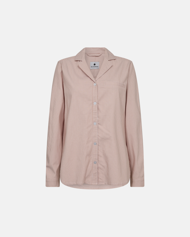 Langærmet Pyjamasskjorte | Bambusviskose | Rosa