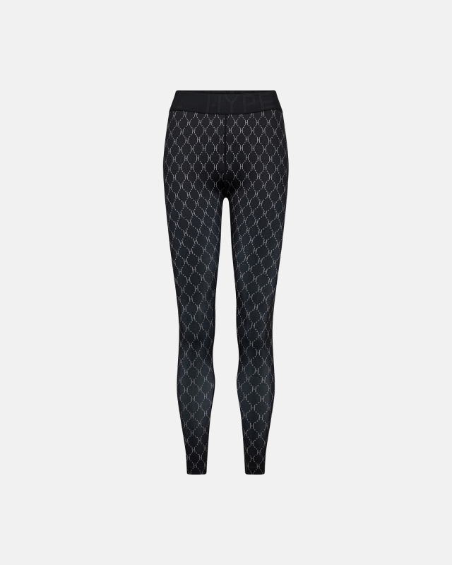 Leggings "logo" | Polyester | Sort