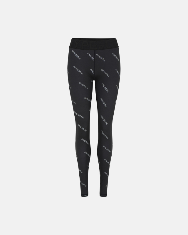 Leggings "logo" | Polyester | Sort M. Logo