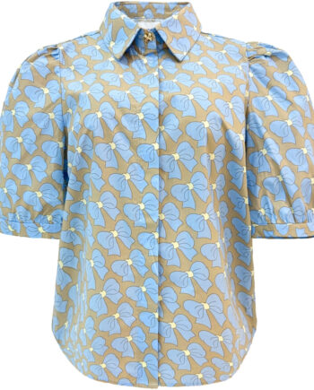Libertã Dame Bluse Flora - Cute Bow Blue