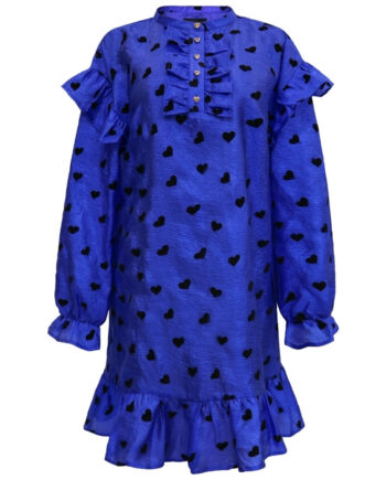Libertã Dame Kjole Tia - Cobolt Blue Black Heart