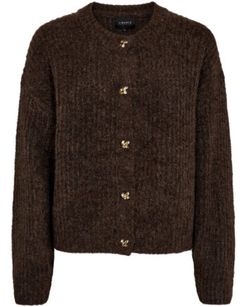Liberte Dame Cardigan Fro O-neck - Chocolate