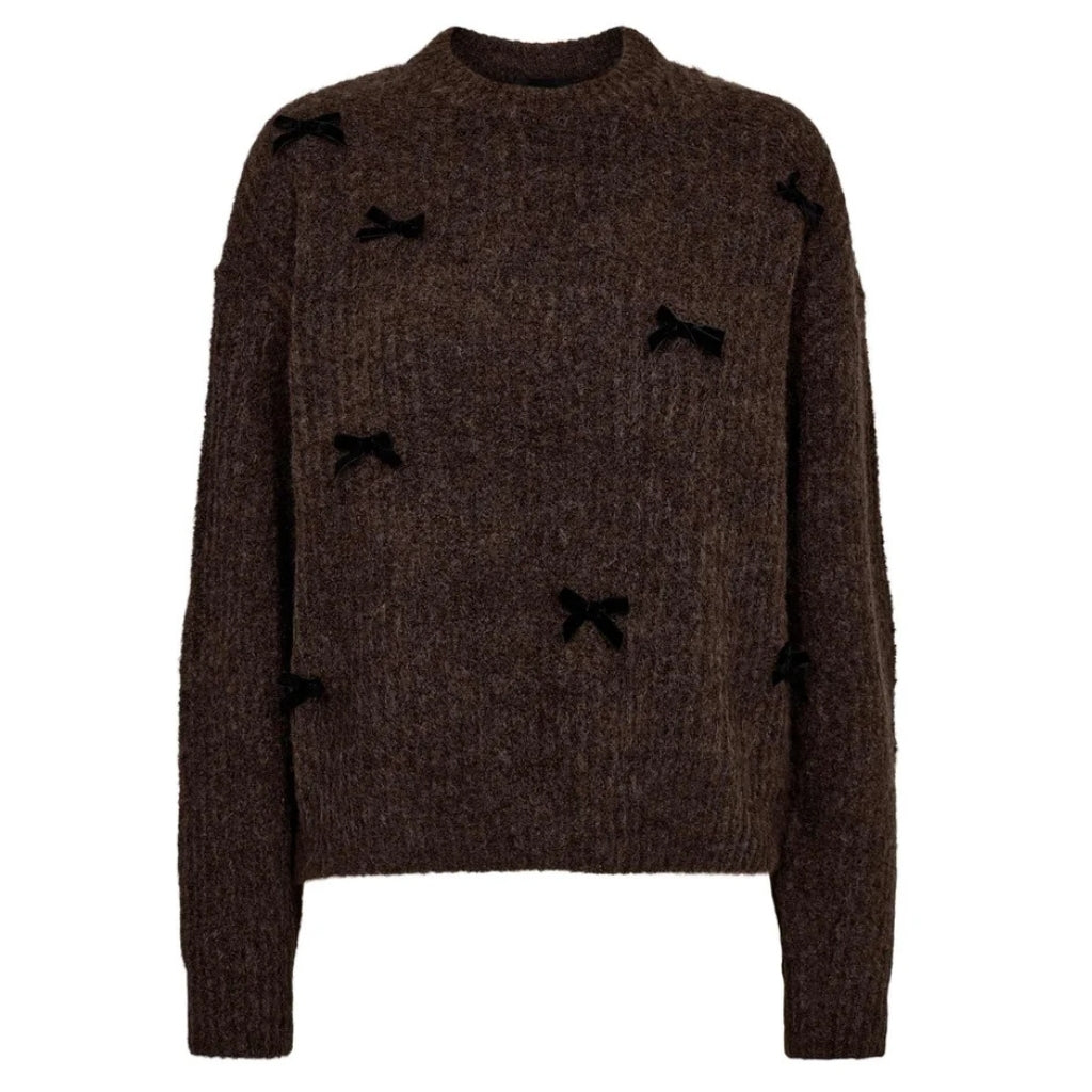 Liberte Dame Strik Fro Bow - Brown Black Bow