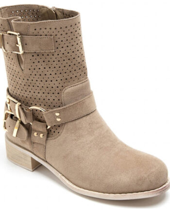 Malou Dame Bikerstøvler 9636a - Khaki