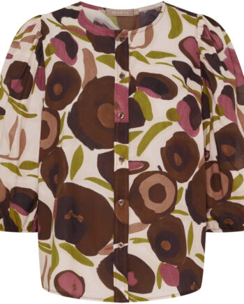 Marta Du Chateau Dame Bluse Mdcevelina 58130m - Brown Print