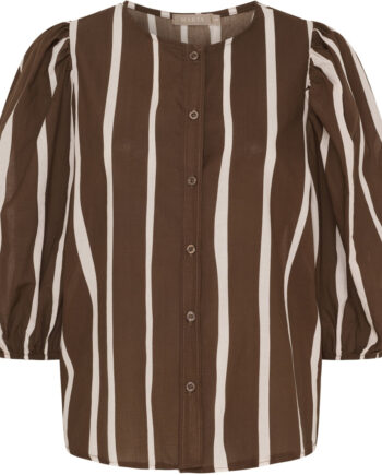 Marta Du Chateau Dame Bluse Mdcevelina 58130m - Brown Stripe