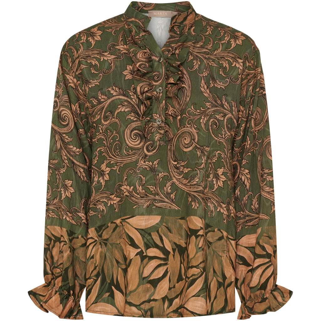 Marta Du Chateau Dame Bluse Mdcjoceline 5891 - Military5684tpk