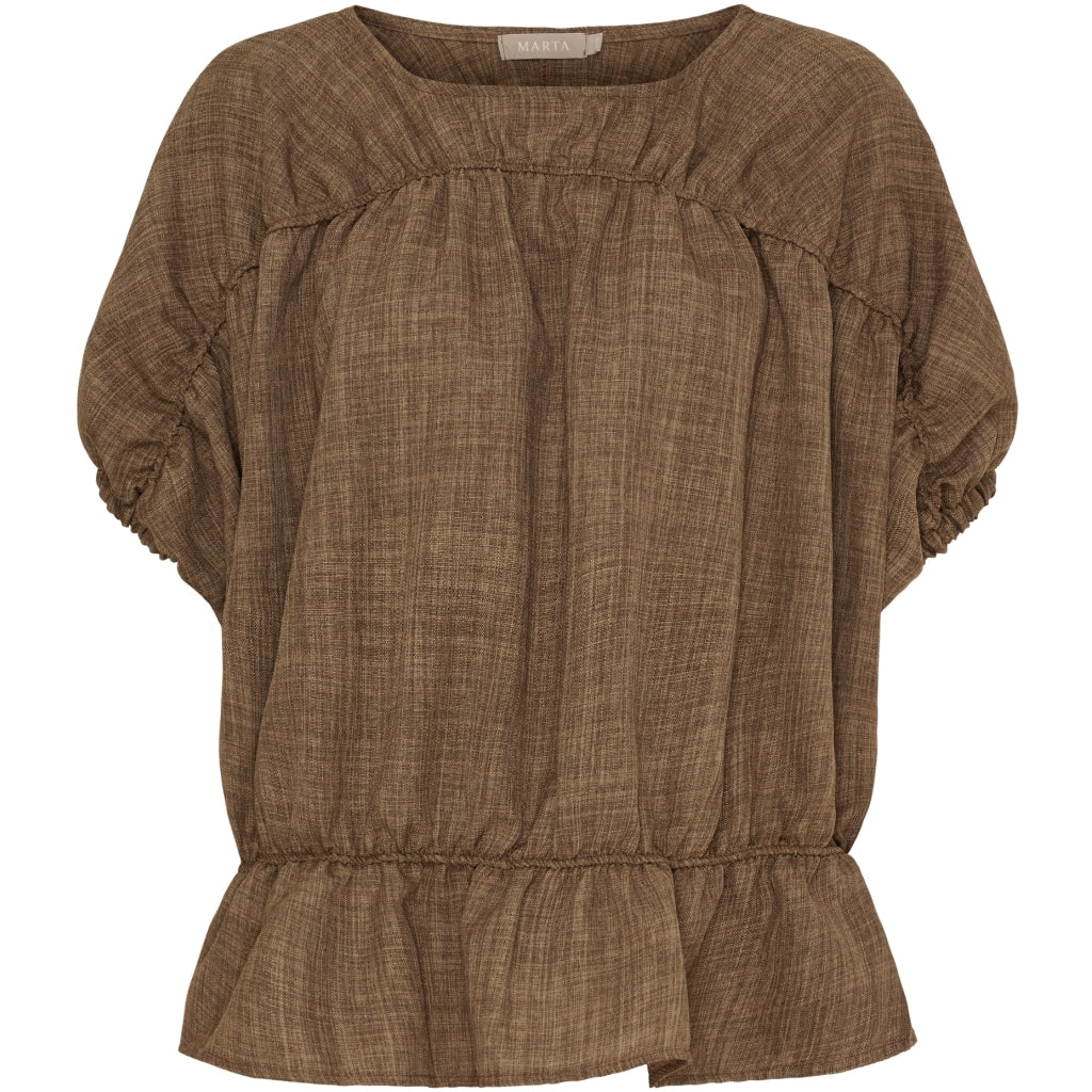 Marta Du Chateau Dame Bluse Mdcsaffron 258685 - Brown