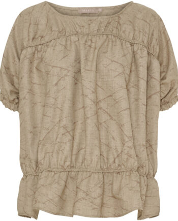 Marta Du Chateau Dame Bluse Mdcsaffron 258685 - Camel Print