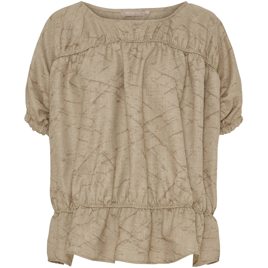Marta Du Chateau Dame Bluse Mdcsaffron 258685 - Camel Print