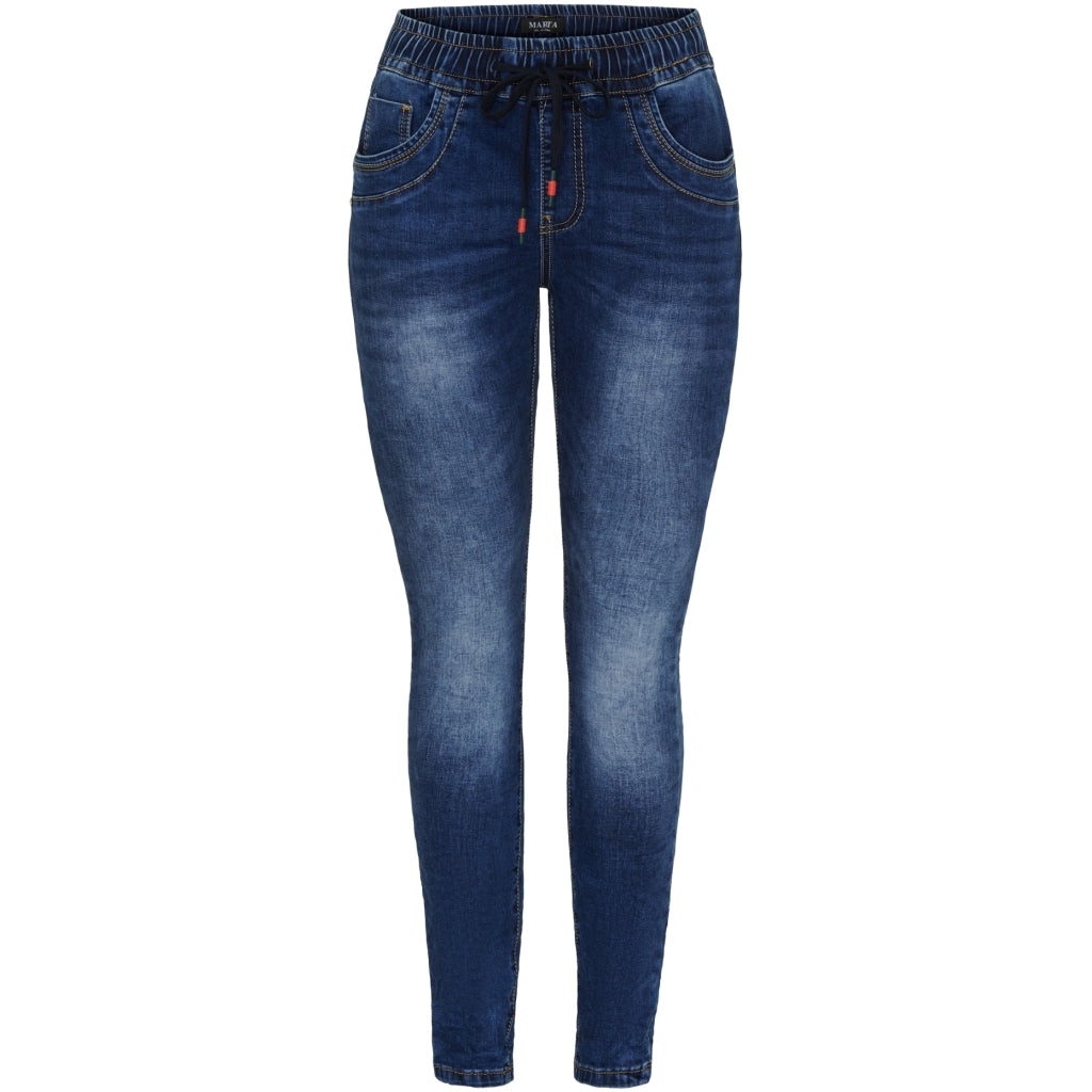 Marta Du Chateau Dame Bukser Mdcarcelia Mdc177-26174 - Dark Blue Denim