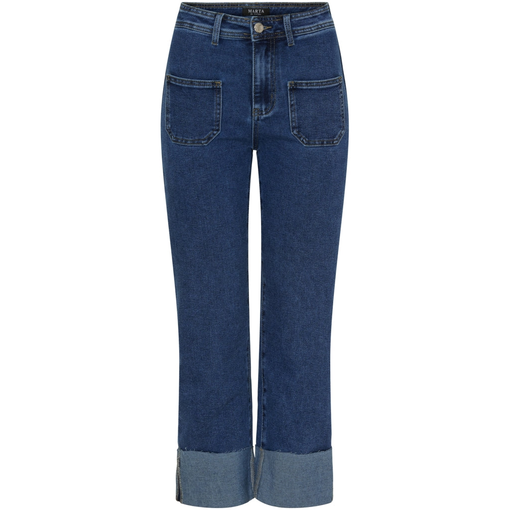 Marta Du Chateau Dame Bukser Mdcdelores Mdc183-26185 - Dark Blue Denim