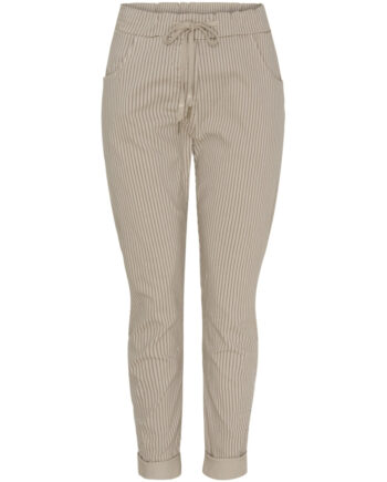 Marta Du Chateau Dame Bukser Mdcjerri - Beige/brownstripe