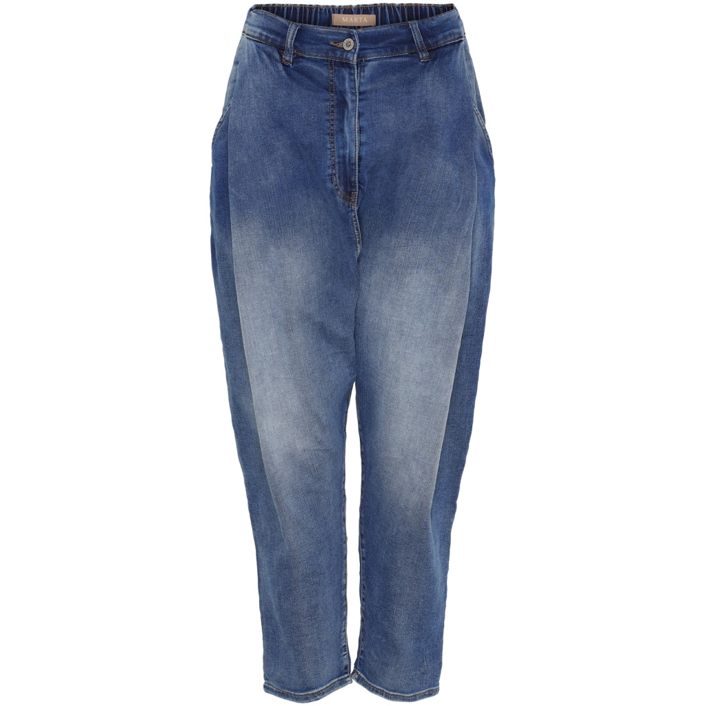 Marta Du Chateau Dame Bukser Mdcottavia Mdc223-1784 - Blue Denim