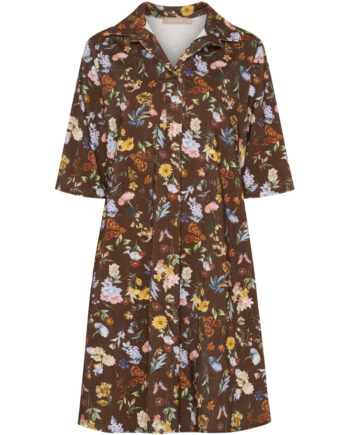 Marta Du Chateau Dame Kjole Mdcwildrose 259351v - Brown Print