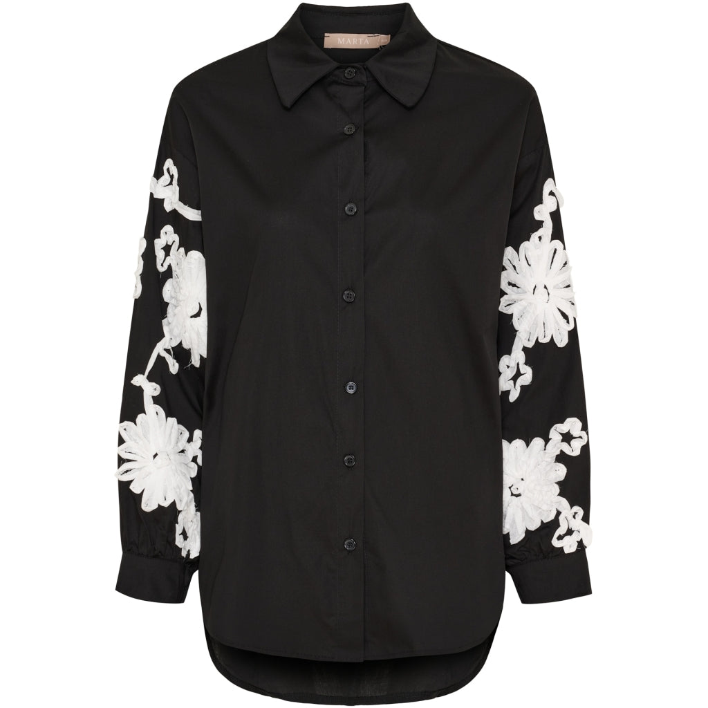 Marta Du Chateau Dame Skjorte Mdcgardenia 258899 - Black