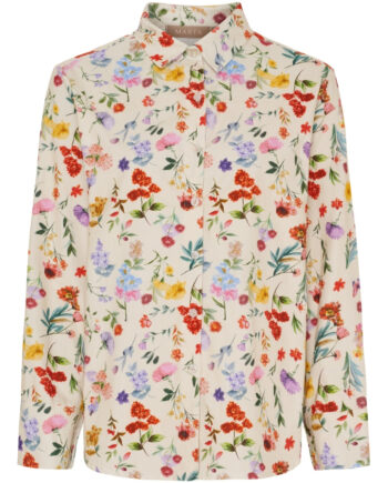 Marta Du Chateau Dame Skjorte Mdcmagnolia 258042v - Beige Print