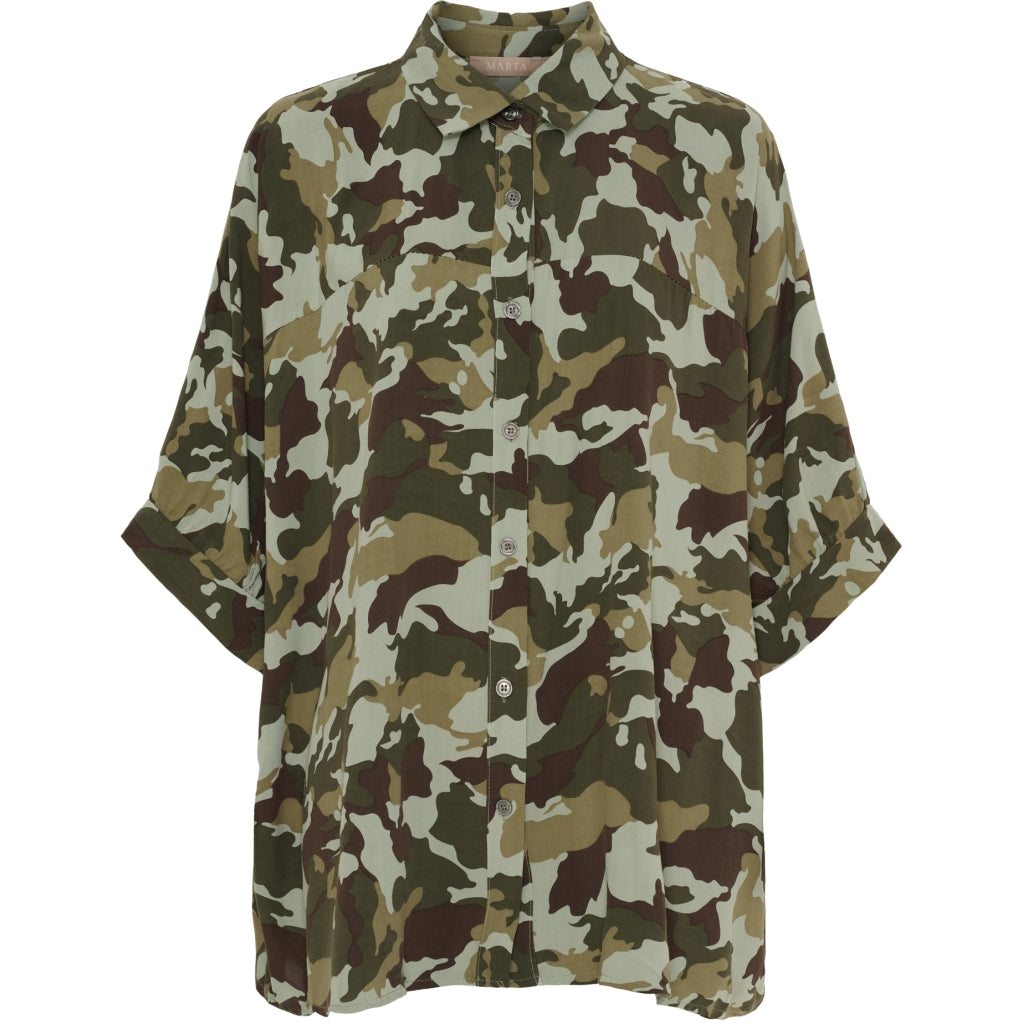 Marta Du Chateau Dame Skjorte Mdczenobia 7487 - Camo