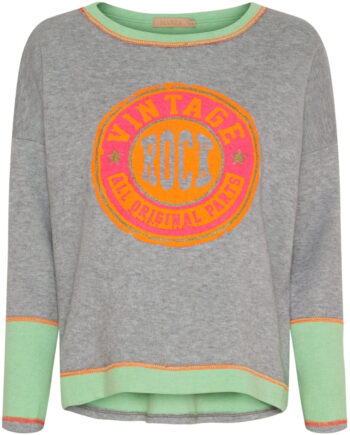 Marta Du Chateau Dame Sweatshirt Mdcrachelle 6575/b - Grigio/verde