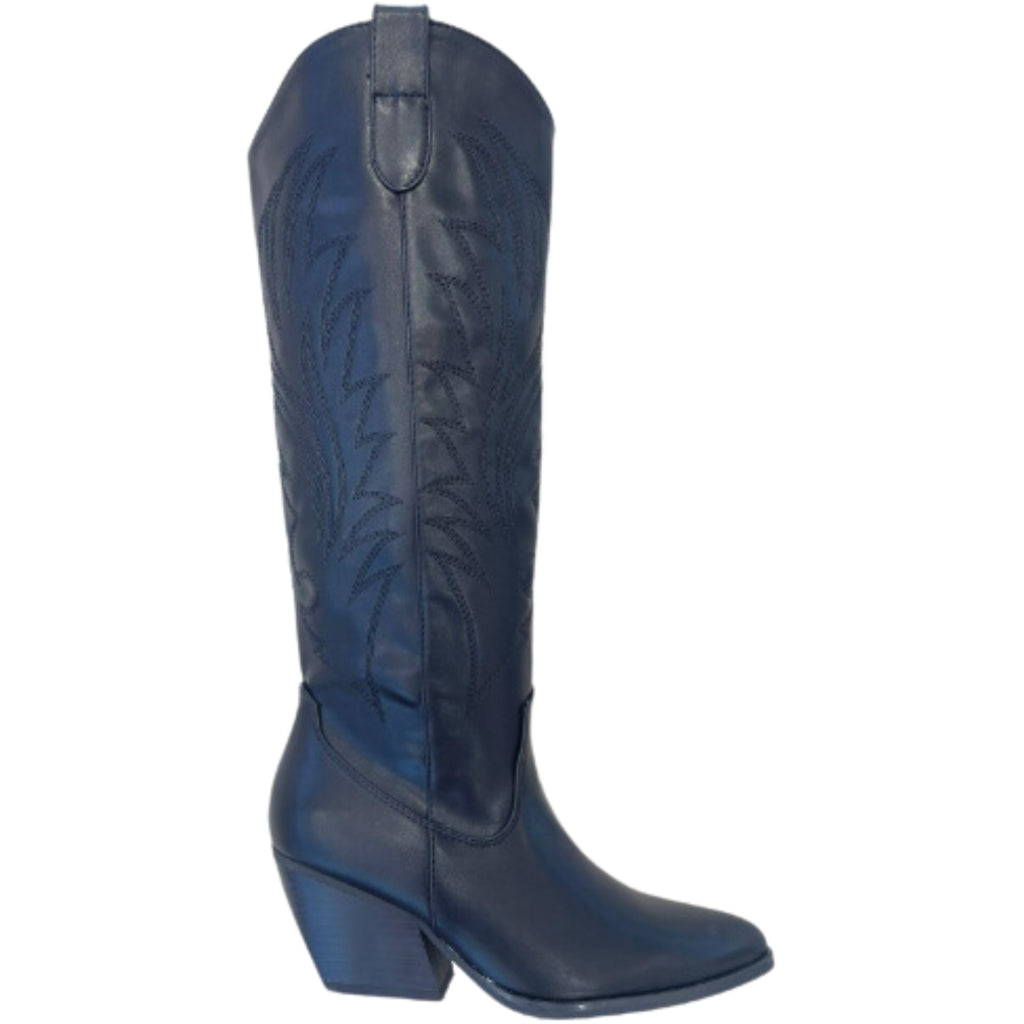 Maude Dame Cowboystøvler 1229 - Black