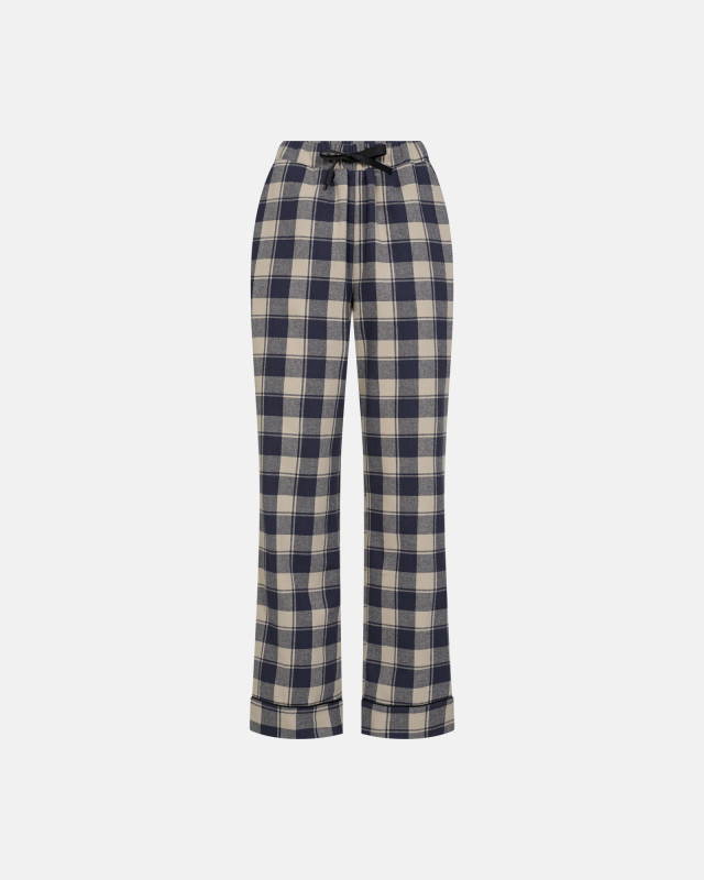 Natbukser "flannel" | 100% økologisk Bomuld | Gråternet