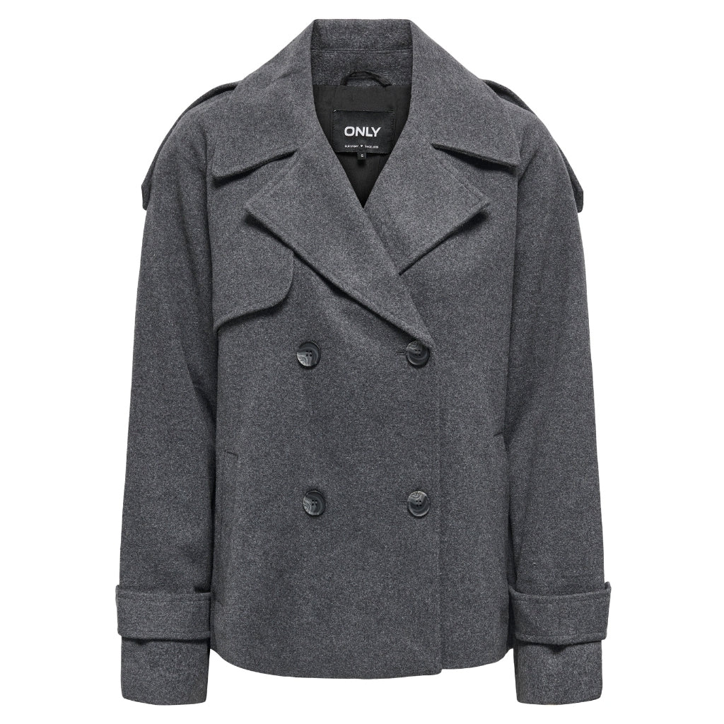 Only Dame Jakke Onlmaisy - Dark Grey Melange Black Lining