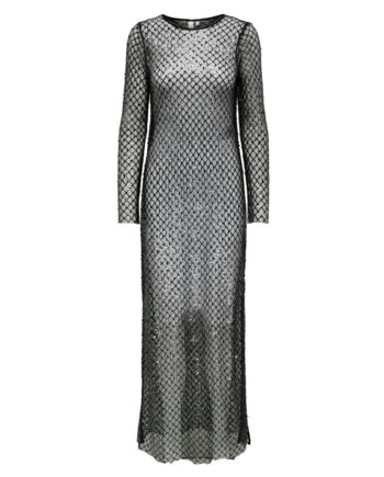 Only Dame Kjole Onldonna - Black Sequins= Black And Silver