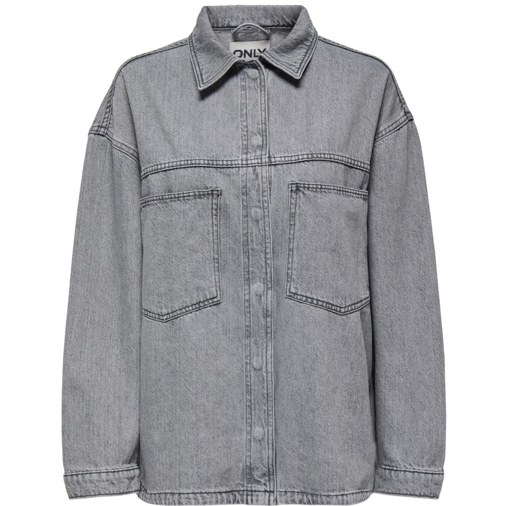 Only Dame Skjorte Onlemmie - Medium Grey Denim