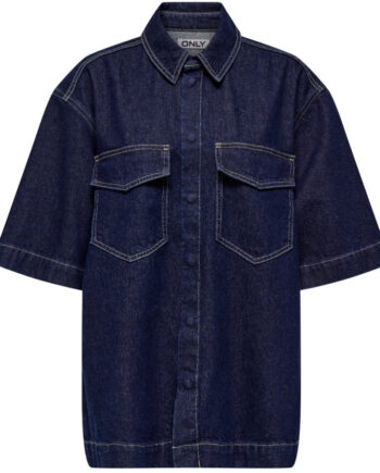 Only Dame Skjorte Onlsophie - Dark Blue Denim Rinse