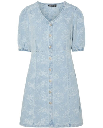Pieces Dame Denimkjole Pcfeline - Light Blue Denim