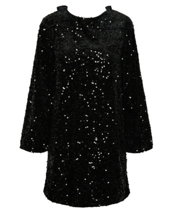 Pieces Dame Kjole Pckam - Black Black Sequins